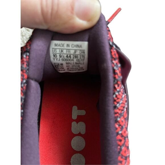 Adidas Mens Red Ultra Boost Lace Up Athletic Comfort Sneakers Shoes Size 10 main image 5